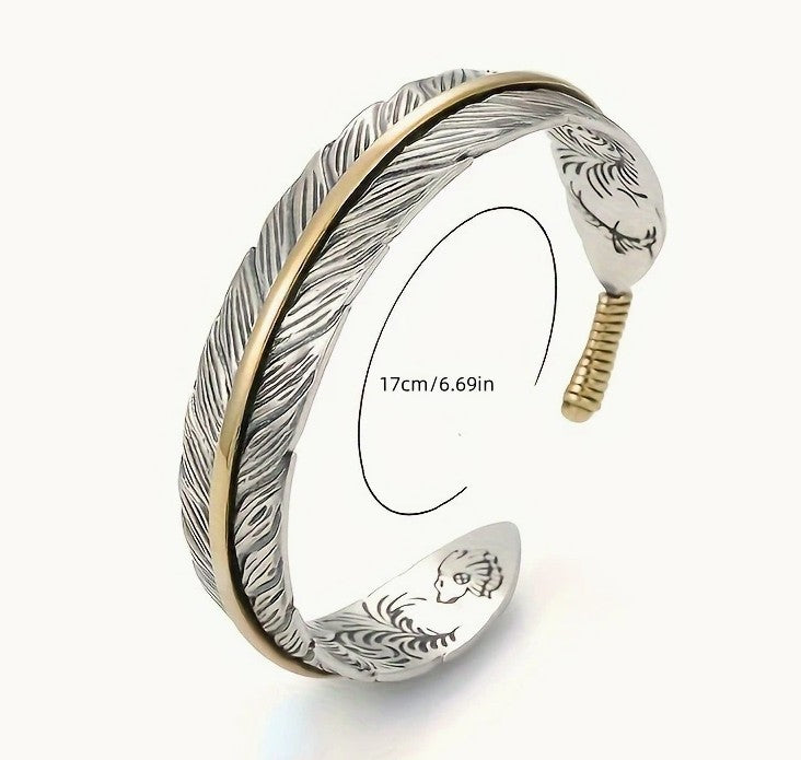 BOHO - FEATHER CUFF BRACELET