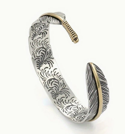 BOHO - FEATHER CUFF BRACELET
