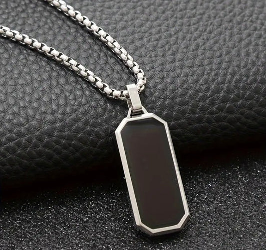 VEGAS - OUR NEW MINIMALIST BLACK ENAMEL PENDANT NECKLACE